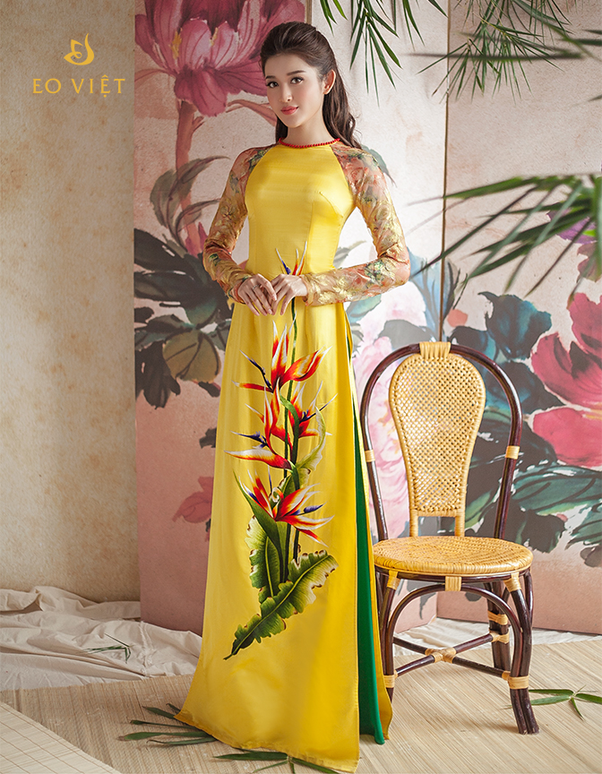 Áo dài thêu hoa TM002
