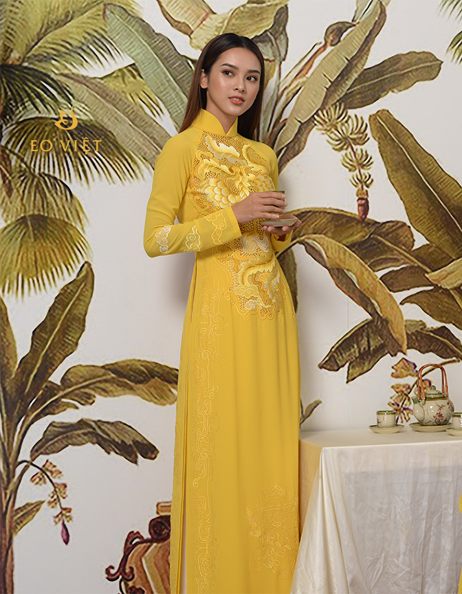 Áo dài thêu tay cao cấp TM007